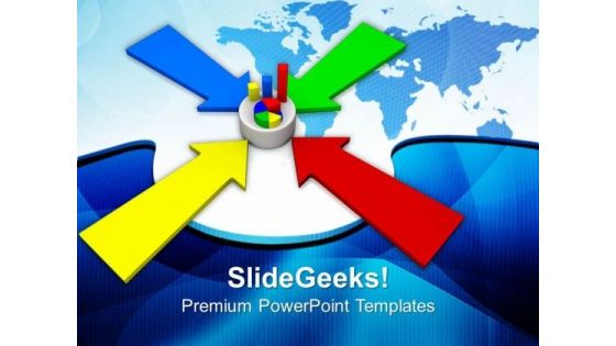 Pie And Bar Graph For Global Business PowerPoint Templates Ppt Backgrounds For Slides 0613