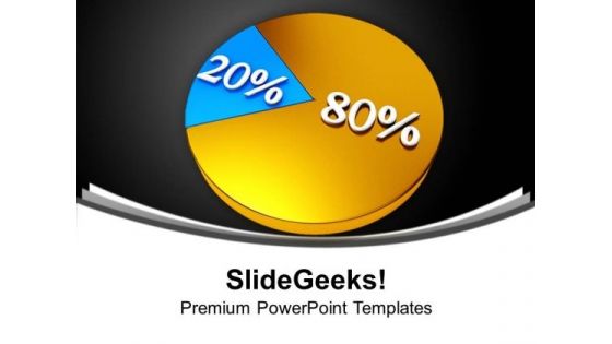 Pie Chart 80 20 Percent Business PowerPoint Templates And PowerPoint Themes 1112