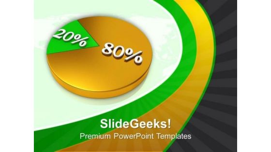 Pie Chart 80 20 Percent Growth PowerPoint Templates Ppt Backgrounds For Slides 0213 Pie Chart 80 20 Percent Growth PowerPoint Templates Ppt Backgrounds For Slides 0213