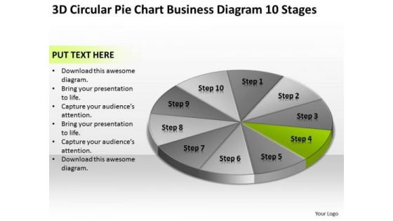 Pie Chart Business Diagram 10 Stages Ppt Plan Example PowerPoint Templates