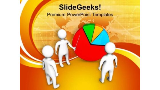 Pie Chart For Business Result PowerPoint Templates Ppt Backgrounds For Slides 0613