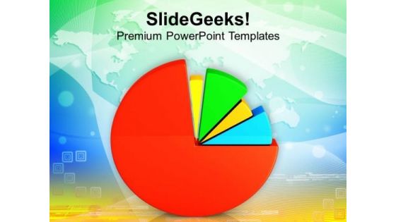Pie Chart For Marketing And Business Result PowerPoint Templates Ppt Backgrounds For Slides 0413
