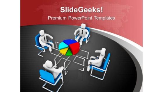 Pie Chart For Result Analysis With Team PowerPoint Templates Ppt Backgrounds For Slides 0713