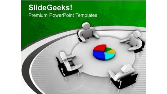 Pie Chart For Sales Review PowerPoint Templates Ppt Backgrounds For Slides 0713