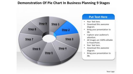 Pie Chart In Business Planning 9 Stages Ppt Outlines PowerPoint Slides