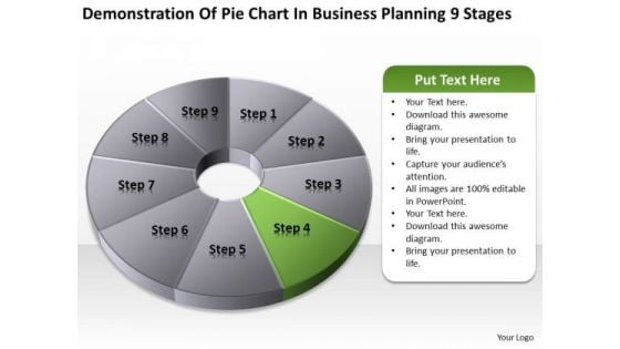 Pie Chart In Business Planning 9 Stages Ppt Plans For Free PowerPoint Slides