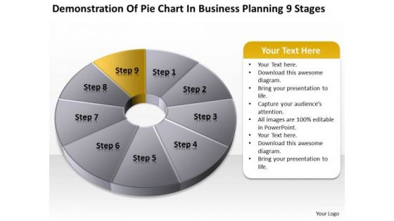 Pie Chart In Business Planning 9 Stages Ppt The PowerPoint Slides