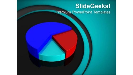 Pie Chart On Blue Background Finance PowerPoint Templates Ppt Backgrounds For Slides 0213