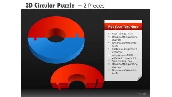 Pie Chart PowerPoint Slides 2 Pieces Pie Chart Ppt Templates