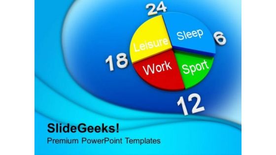 Pie Chart Presenting Weekday Schedule PowerPoint Templates Ppt Backgrounds For Slides 0413