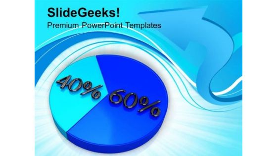 Pie Chart With 60 40 Percentage Marketing PowerPoint Templates Ppt Backgrounds For Slides 0213