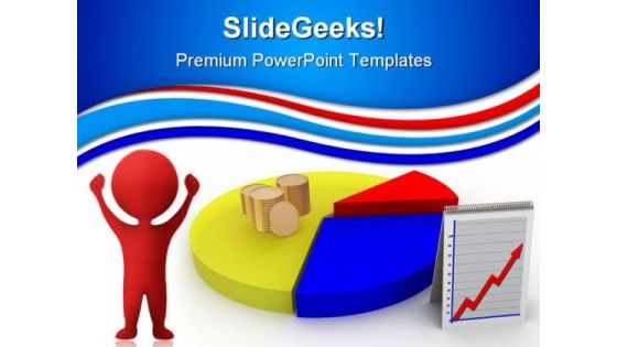 Pie Chart With Coins Finance PowerPoint Templates And PowerPoint Backgrounds 0811