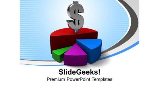 Pie Chart With Dollar Sign Business PowerPoint Templates And PowerPoint Themes 1112