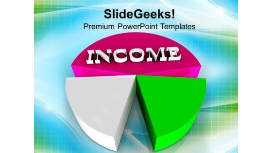 Pie Chart With Income Marketing Concept PowerPoint Templates Ppt Backgrounds For Slides 0413