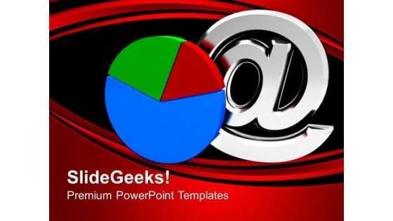 Pie Chart With Internet Symbol Communication PowerPoint Templates Ppt Backgrounds For Slides 0113