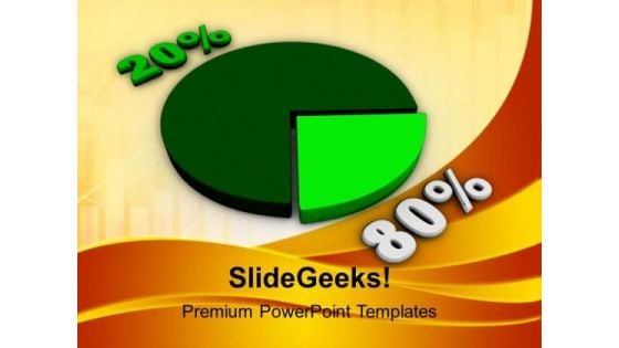 Pie Chart With Percentage Business Sales PowerPoint Templates And PowerPoint Themes 1112