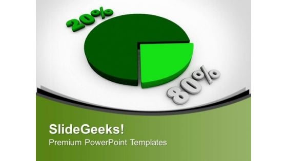 Pie Chart With Percentage Growth PowerPoint Templates Ppt Backgrounds For Slides 0313