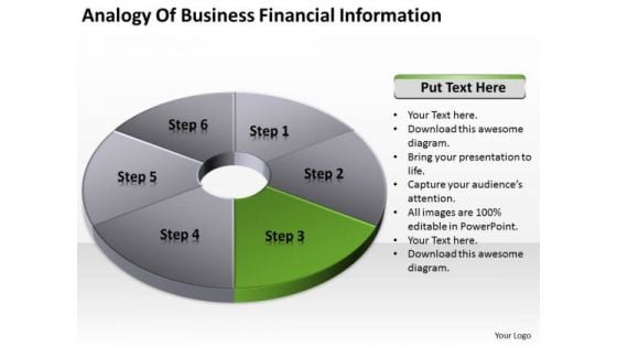 Pie Donut Diagram 6 Stages Professional Business Plan Template PowerPoint Templates