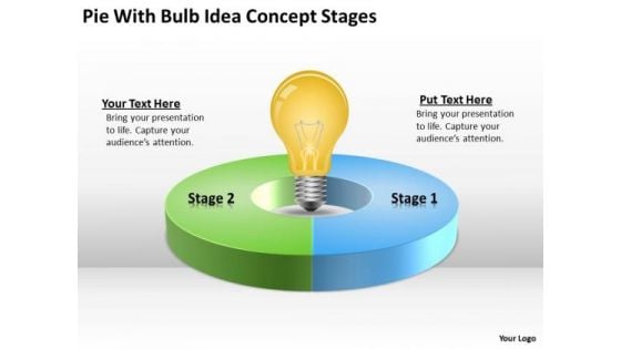 Pie With Bulb Idea Concept Stages What Is Business Continuity Plan PowerPoint Slides