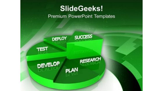 Pie With Business Development Plans PowerPoint Templates Ppt Backgrounds For Slides 0413