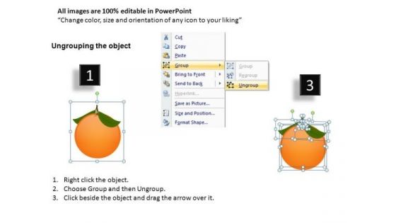 Piece Oranges And Apples PowerPoint Slides And Ppt Diagram Templates