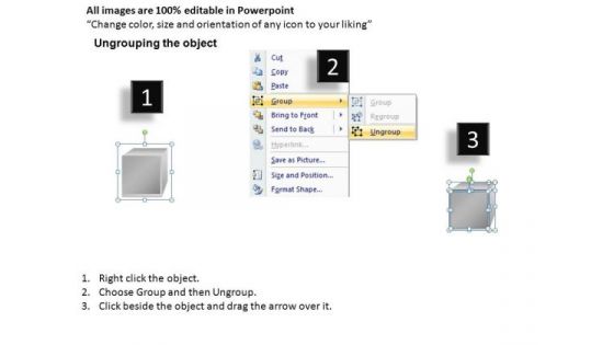 Pieces 3d Cubes Process 1 PowerPoint Slides And Ppt Diagram Templates