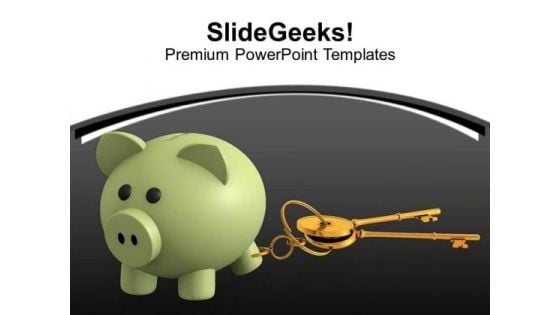 Piggy Bank And Security Keys PowerPoint Templates Ppt Backgrounds For Slides 0313