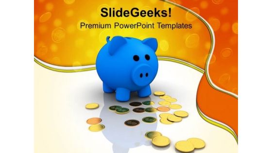 Piggy Bank Dollar Money Savings PowerPoint Templates Ppt Backgrounds For Slides 0213