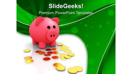 Piggy Bank Money Box With British Coins PowerPoint Templates Ppt Backgrounds For Slides 0213 Piggy Bank Money Box With British Coins PowerPoint Templates Ppt Backgrounds For Slides 0213