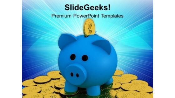 Piggy Bank On Pile Of Coins Business PowerPoint Templates Ppt Backgrounds For Slides 0113 Piggy Bank On Pile Of Coins Business PowerPoint Templates Ppt Backgrounds For Slides 0113