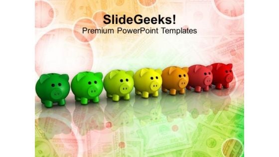 Piggy Bank Teamwork Concept Image PowerPoint Templates Ppt Backgrounds For Slides 0113