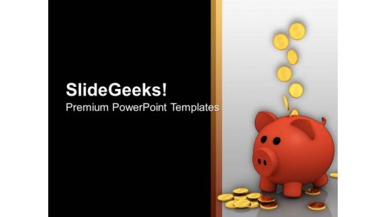 Piggy Bank With Coins Future Planning PowerPoint Templates Ppt Backgrounds For Slides 0313