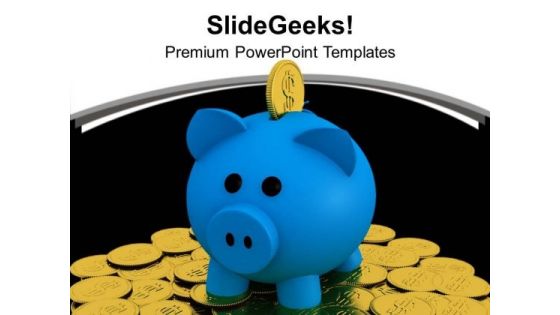 Piggy Bank With Golden Coins PowerPoint Templates Ppt Backgrounds For Slides 0213 Piggy Bank With Golden Coins PowerPoint Templates Ppt Backgrounds For Slides 0213