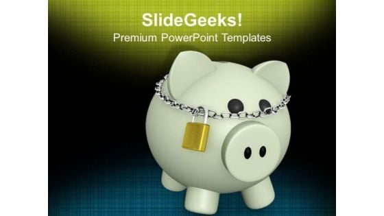 Piggy Bank With Lock Security Savings Success PowerPoint Templates Ppt Backgrounds For Slides 0113 Piggy Bank With Lock Security Savings Success PowerPoint Templates Ppt Backgrounds For Slides 0113