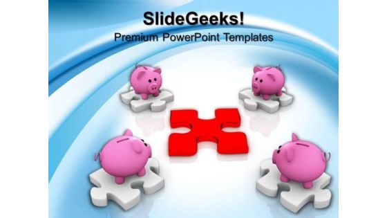 Piggy Banks Money Saving Business PowerPoint Templates And PowerPoint Themes 1012