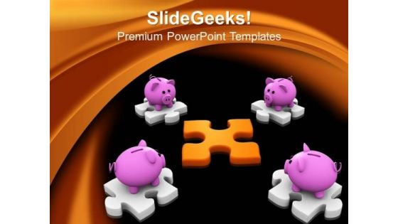 Piggy Banks Money Savings PowerPoint Templates And PowerPoint Themes 1012