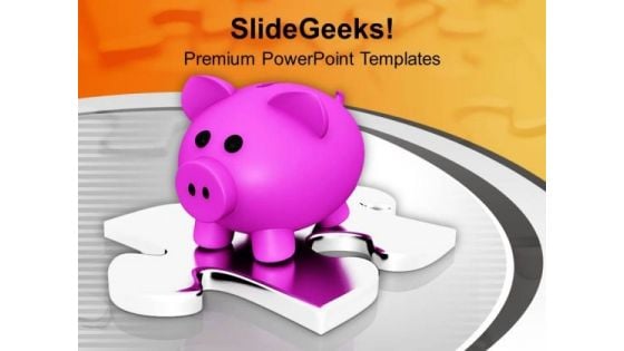 Piggy Money Bank Business Concept PowerPoint Templates Ppt Backgrounds For Slides 0313