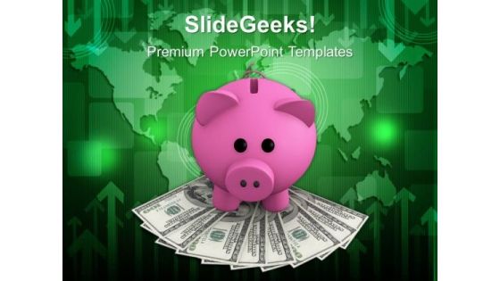 Piggy On Dollar Notes World Business PowerPoint Templates Ppt Background For Slides 1112 Piggy On Dollar Notes World Business PowerPoint Templates Ppt Background For Slides 1112