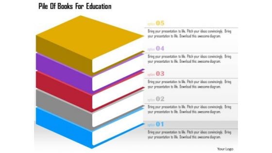 Pile Of Books For Education Presentation Template