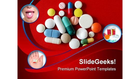 Pills Collage Health PowerPoint Themes And PowerPoint Slides 0411