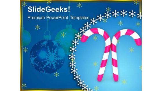 Pink Candy Cane Festival PowerPoint Templates Ppt Backgrounds For Slides 1212