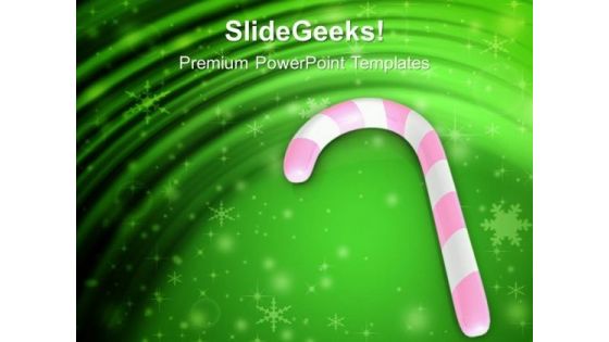 Pink Candy Cane Holidays PowerPoint Templates Ppt Backgrounds For Slides 1212