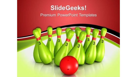 Pins Knock Down Game PowerPoint Templates And PowerPoint Themes 0512