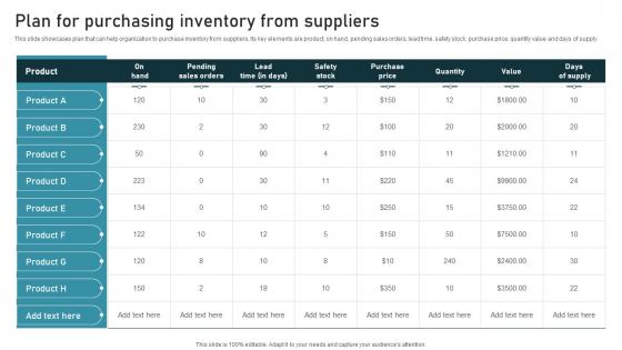 Plan For Purchasing Inventory Administration Techniques For Enhanced Stock Accuracy Graphics Pdf