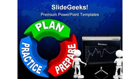 Plan Practice Prepare Business PowerPoint Themes And PowerPoint Slides 0611