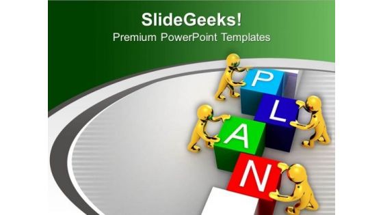 Plan Words On Colorful Cubes PowerPoint Templates Ppt Backgrounds For Slides 0713