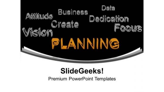 Planning At Forefront Business Concept PowerPoint Templates Ppt Backgrounds For Slides 0313