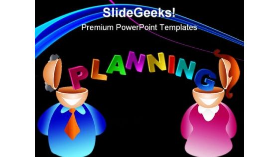 Planning Brain Business PowerPoint Background And Template 1210