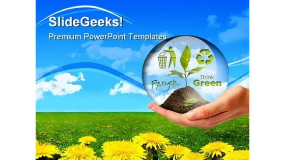 Plant In Hand Nature PowerPoint Themes And PowerPoint Slides 0411