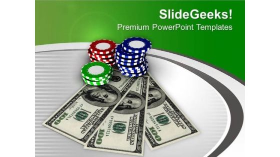 Play Poker And Earn Money PowerPoint Templates Ppt Backgrounds For Slides 0513